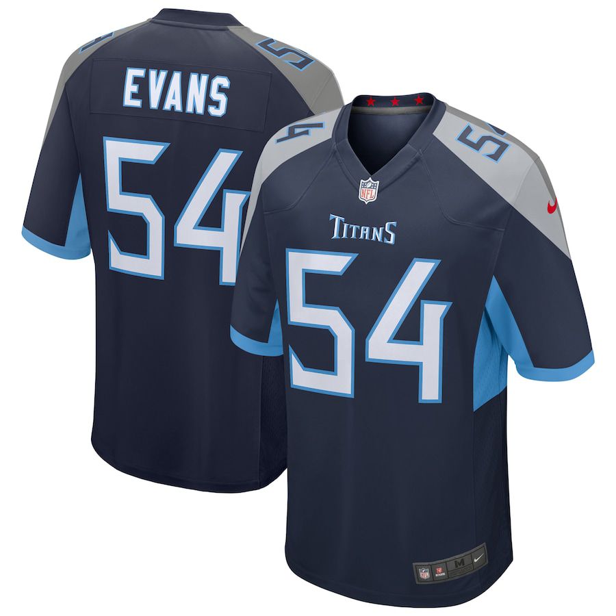 Men Tennessee Titans #54 Rashaan Evans Nike Navy Game NFL Jersey->tennessee titans->NFL Jersey